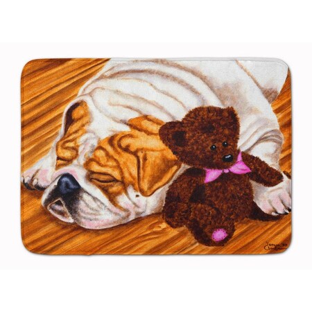 Carolines Treasures English Bulldog and Teddy Bear Machine Washable Memory Foam Mat AMB1003RUG